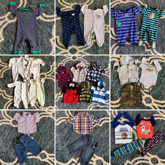 🎉 SOLD 🎉Lot boy Spring Fall Outfits sets 3-6 - Picture 1 of 8